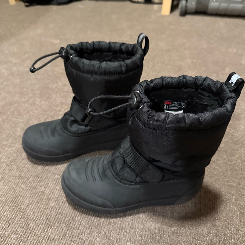 Kids Black Winter Boots